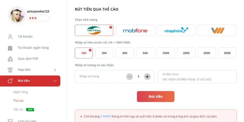 Quy định rút tiền quan trọng cần nắm